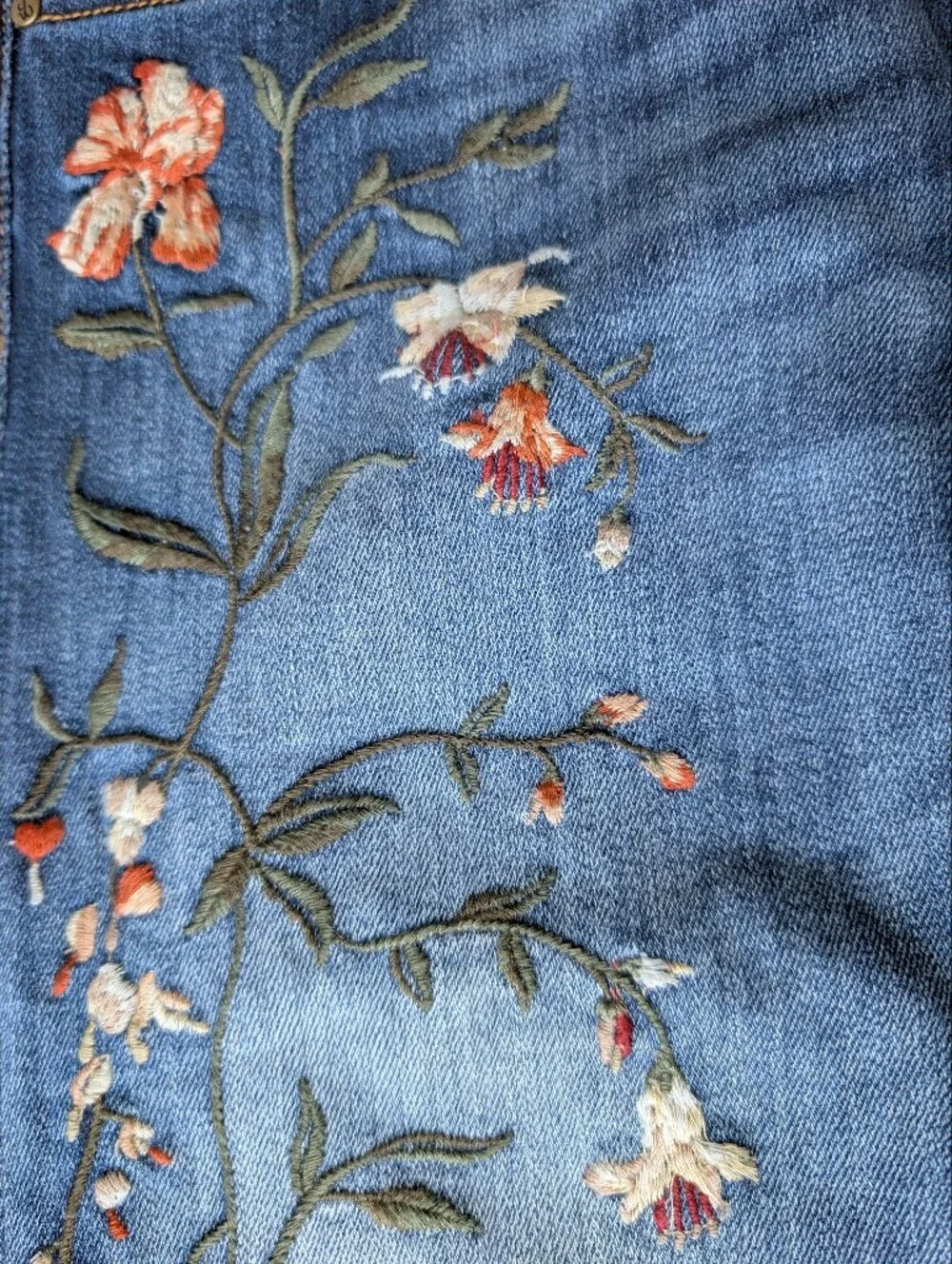 Driftwood Kelly Whispering Vines Embroidered Bootcut Jeans Women’s Size 27 - Picture 3 of 7